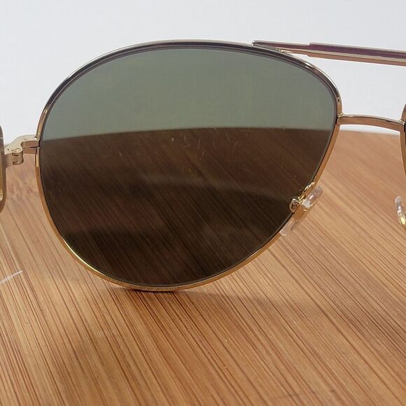 Versace Aviator Sunglasses VE2249 1002/7P Gold Metal Frame Gold Mirror Lens 65mm - Picture 6 of 16
